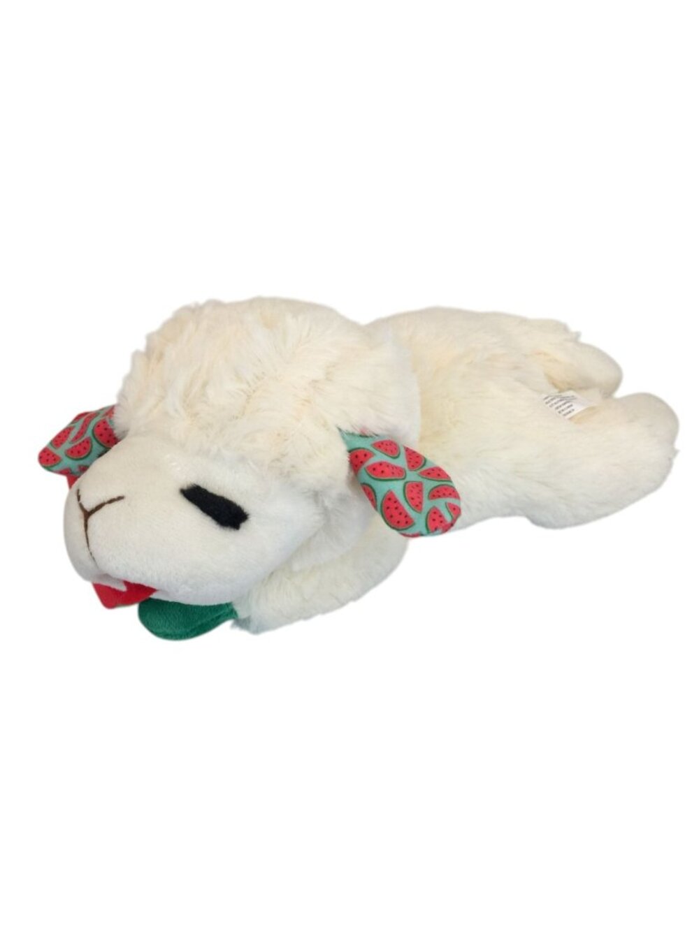 Lamb Chop Watermelon Pattern Ears Green Front Paws 11" Plush Squeaky Dog Toy